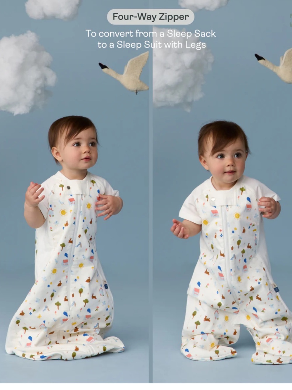 New ergopouch convertible 2 in 1 Sleep Suit Sack walker 8-24m